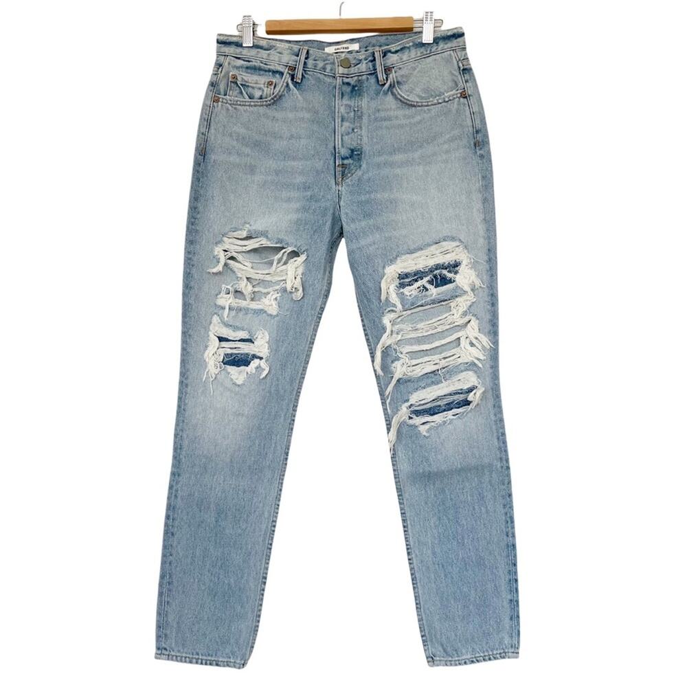 Grlfrnd Karolina Jeans Womens 30 x  High Rise Grunge 90s Boho Distressed NWT
